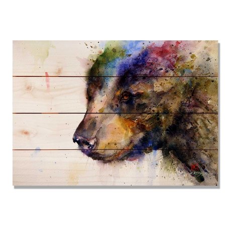 RICKI&APOSS RUGS 20 x 14 in. Black Bear Wall Art RI894939